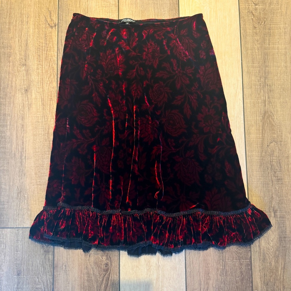 Vintage Betsey Johnson Velvet Skirt